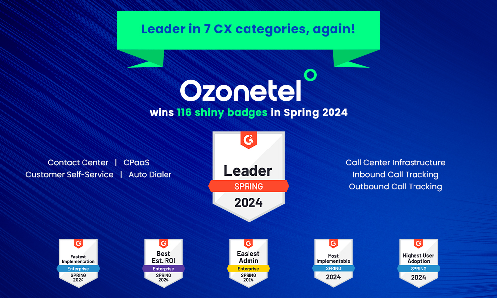Ozonetel Named CX Leader in G2’s Spring 2024 Report