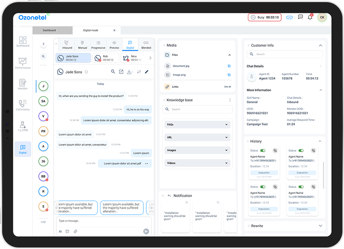 <strong>Consolidated agent dashboard</strong>